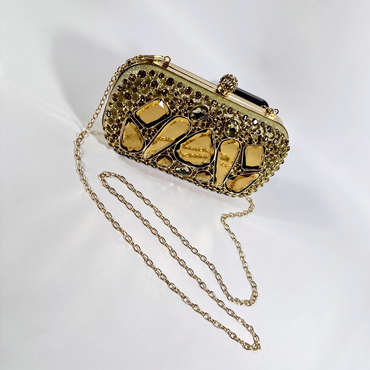 Bolsa Liva Cognac Crystal