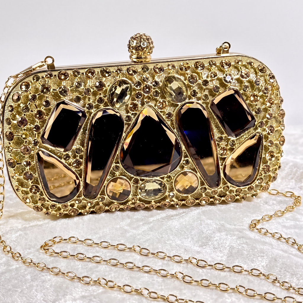 Bolsa Liva Cognac Crystal
